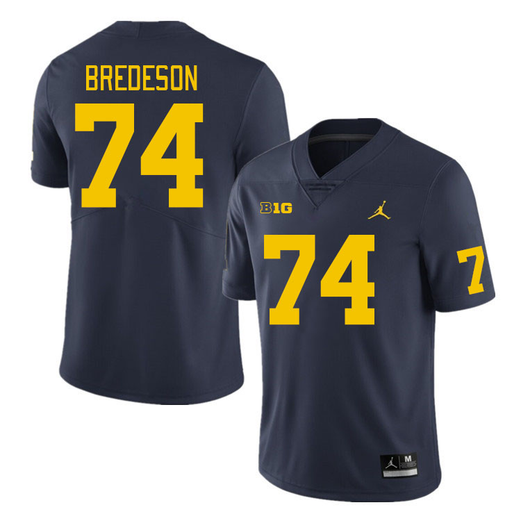 Michigan Wolverines #74 Ben Bredeson College Football Jerseys Stitched Sale-Navy